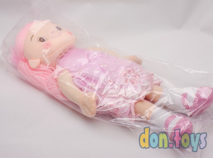 ​Мягкая кукла в нежно-розовом платье, 33 см, арт. С 38943, фото 4