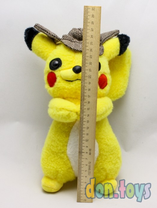 ​Мягкая игрушка детектив Покемон Пикачу в кепке, 28 см, фото 2