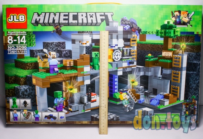 ​Конструктор JLB Minecraft, 3D90 Приключения в шахтах, 734 детали, фото 2