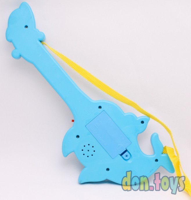 ​Гитара Дельфин, музыкальная на батарейке, голубая, фото 4