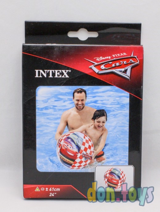 ​Intex Мяч надувной "Тачки"61 см, арт. 58053, от 3-х лет, фото 1