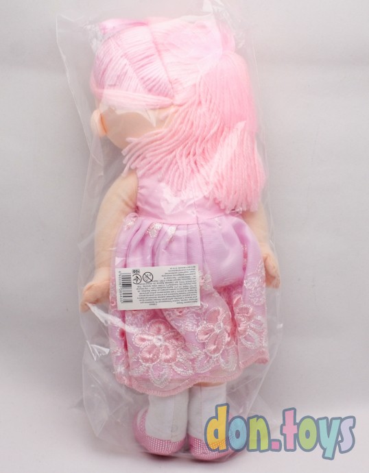 ​Мягкая кукла в нежно-розовом платье, 33 см, арт. С 38943, фото 5