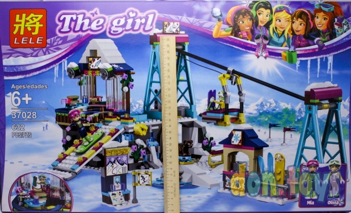 ​Конструктор LELE The Girl Горнолыжный курорт: Подъемник 37028 (Аналог LEGO Friends 41324) 632 детал, фото 8