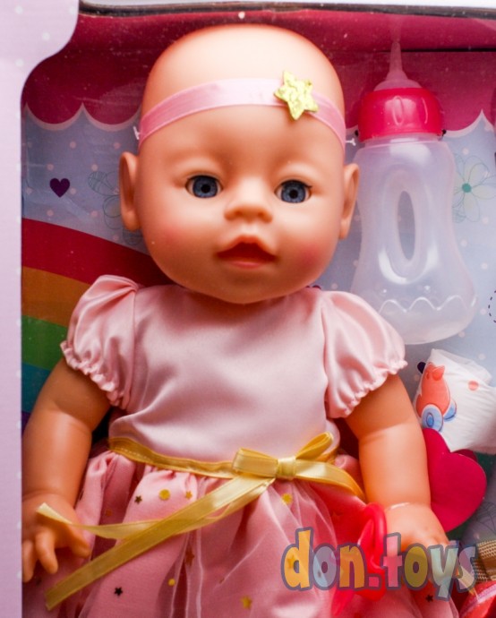 ​Кукла пупс функциональная Yle Baby с аксессуарами и рюкзачком, арт. YL1952H, фото 3