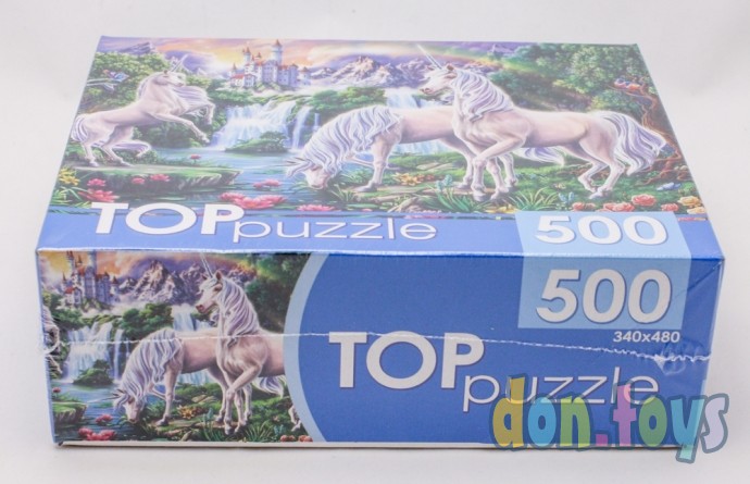 ​TOPpuzzle Пазлы 500 элементов, Единороги и замок, арт. ХТП500-4237, фото 3