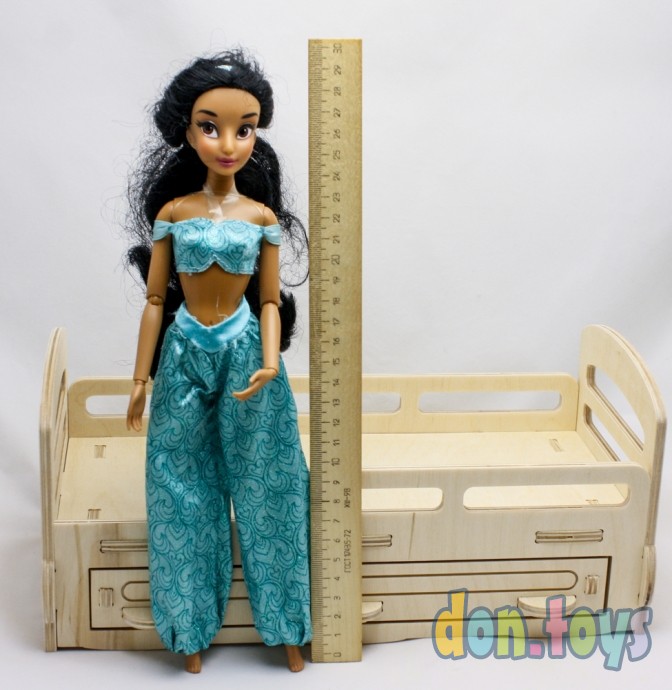 Деревянная кроватка для кукол типа Барби с выдвижным ящиком, фото 22
