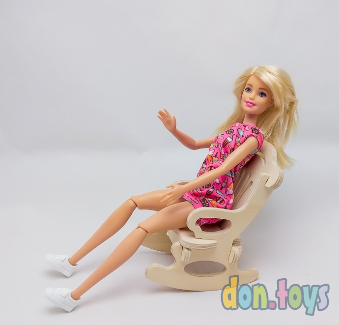 ​Деревянное кресло качалка из фанеры для кукол, фото 2