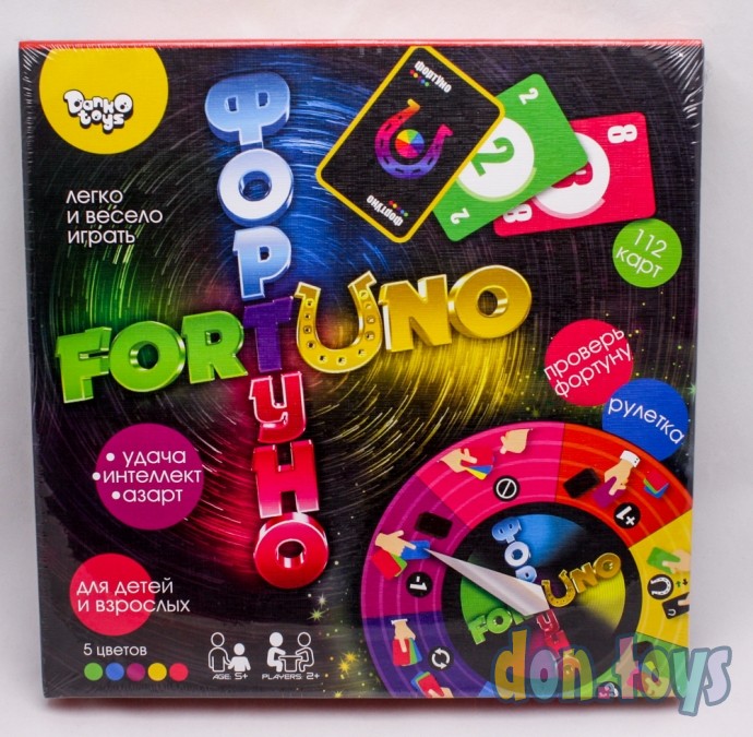 ​Настольная игра серия «ФортУно» (112 карт + рулетка), арт. UF-02, фото 1