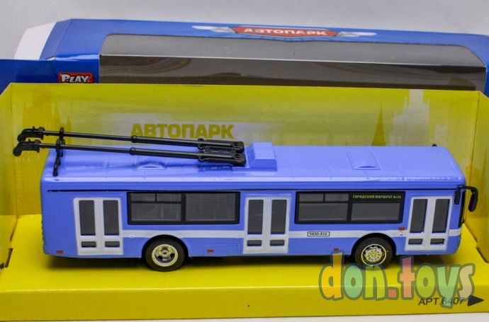 ​Инерционный троллейбус "Автопарк", синий, арт. 6407 B, фото 1