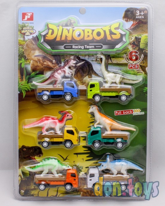 ​Набор машинок с фигурками динозавров, инерция, арт. 998 A-4, фото 1