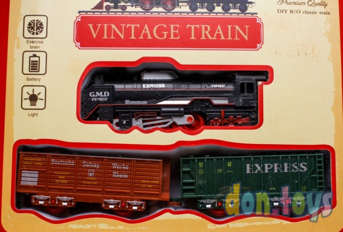 ​Железная дорога Vintage Train 13 деталей, свет, арт 5299-64, фото 3