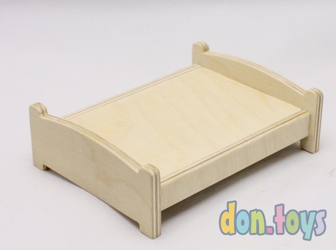 ​Мебель деревянная для кукол 10-12 см, Спальня, (ручная работа) неокрашенная, фото 16