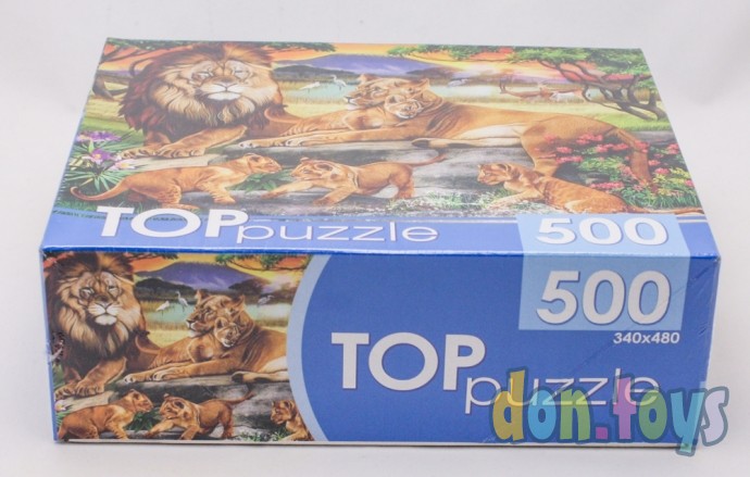 ​TOPpuzzle Пазлы 500 элементов, Семейство львов, арт. ХТП500-4220, фото 3