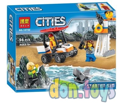 ​Конструктор BELA Cities Набор для начинающих Береговая охрана 10750 (Аналог LEGO City 60163) 94 дет, фото 1