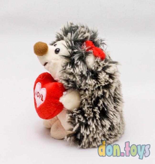 ​Мягкая игрушка Ежик с сердечком и бантиком, 12 см, фото 6