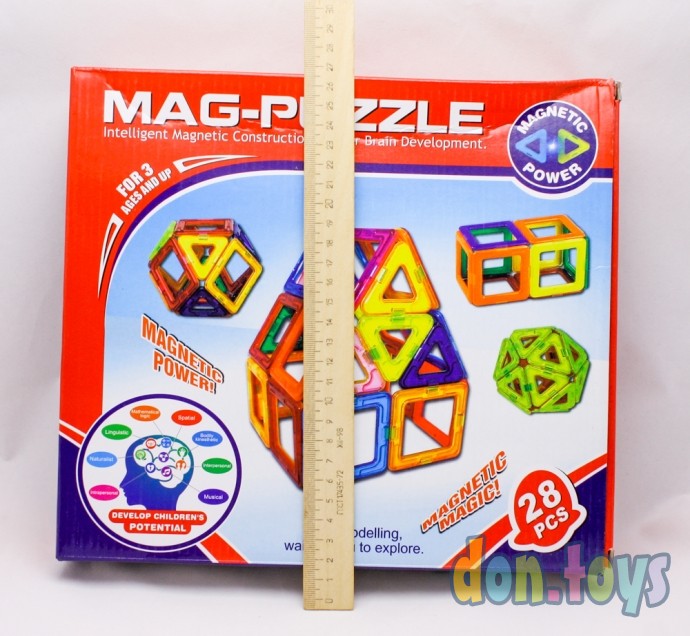 ​Магнитный конструктор 28 деталей, Mag-puzzle, фото 2