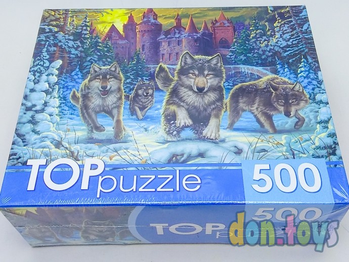 ​TOPpuzzle Пазлы 500 элементов, Волки и снежный замок, арт. ХТП500-4219, фото 3