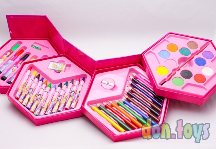 ​Набор для детского творчества 46 предметов розовый, арт.A7051, фото 8