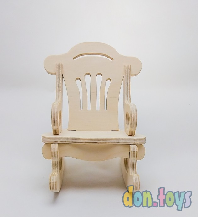​Деревянное кресло качалка из фанеры для кукол, фото 12