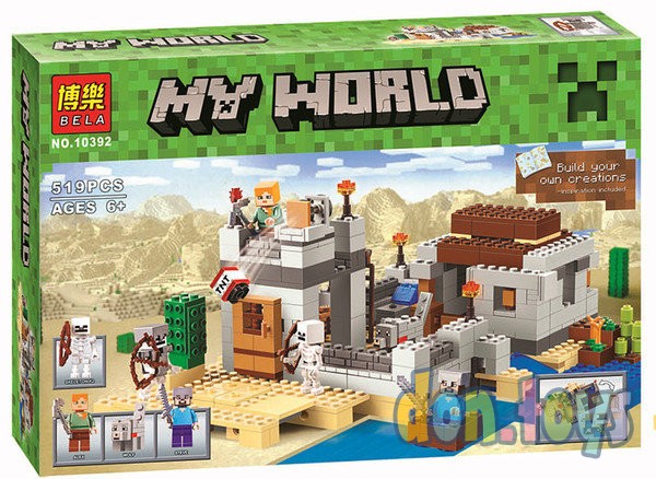 ​Конструктор Bela 10392 Minecraft "Пустынная станция" (аналог Lego Майнкрафт 21121), 519 дет., фото 1
