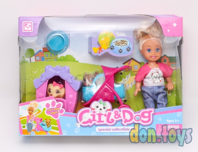 Игровой набор Куколка с собачками, Girl&Dog, фото 1