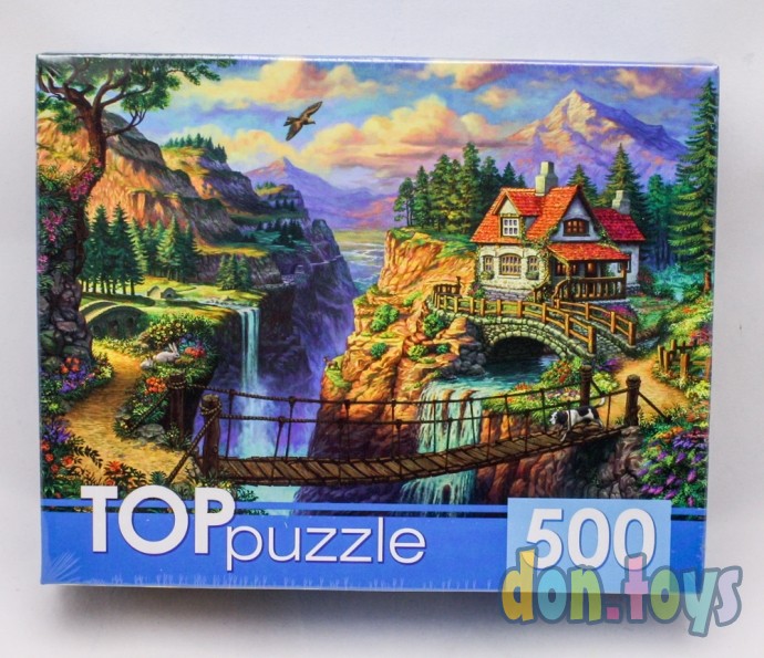 ​TOPpuzzle Пазлы 500 элементов, Домик на обрыве, арт. ХТП500-6823, фото 1
