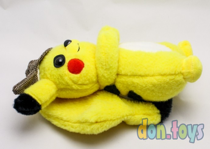 ​Мягкая игрушка детектив Покемон Пикачу в кепке, 28 см, фото 3