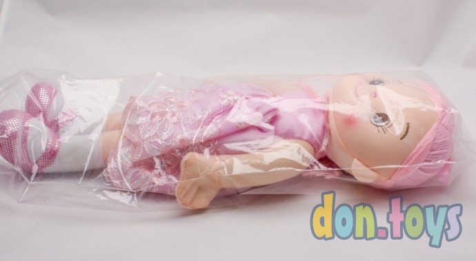 ​Мягкая кукла в нежно-розовом платье, 33 см, арт. С 38943, фото 2