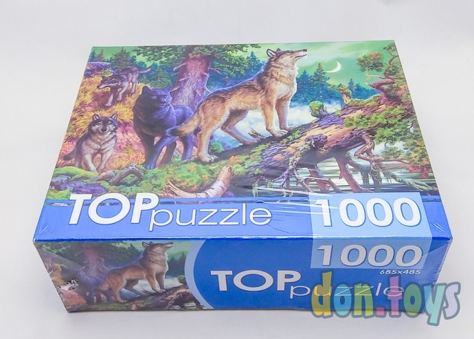 ​TOPpuzzle Пазлы 1000 элементов, Волки в ночном лесу, арт. ГИТП1000-2161, фото 2