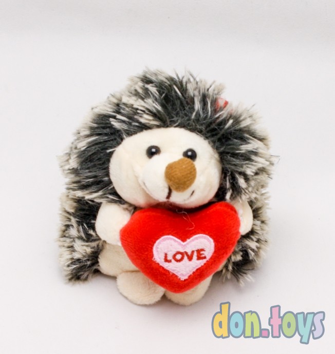 ​Мягкая игрушка Ежик с сердечком и бантиком, 12 см, фото 1