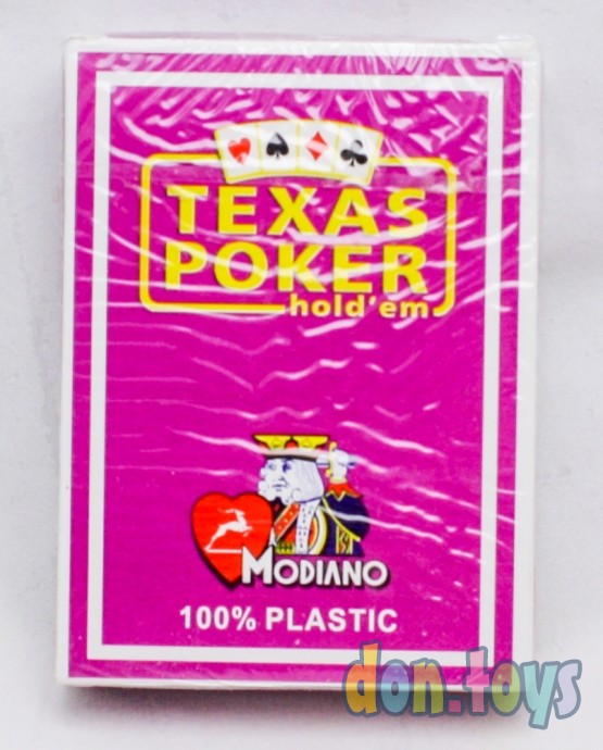 ​Карты для покера Texas Poker Holdem Modiano, 100% пластик, 54 карты, фото 1