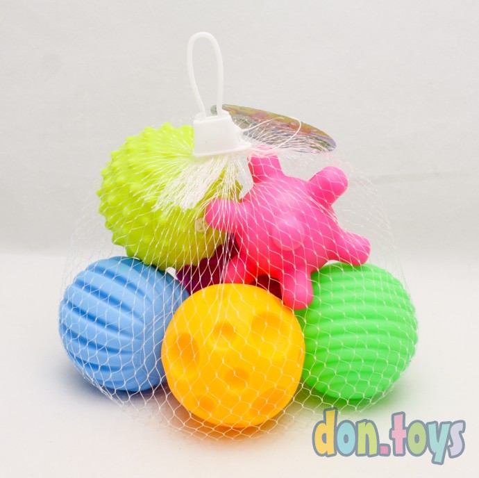 ​Резиновые мячики-пищалки для купания 6 шт., арт. 037-41 32941, фото 1