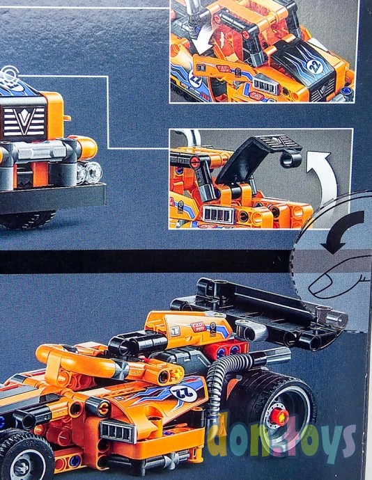 Конструктор LEGO Technic 2 в 1 Гоночный грузовик 227 деталей, арт. 42104, фото 8