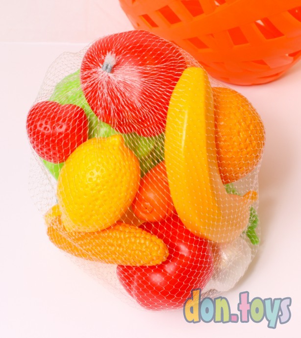 Плетеная корзинка овощами и фруктами, фото 5