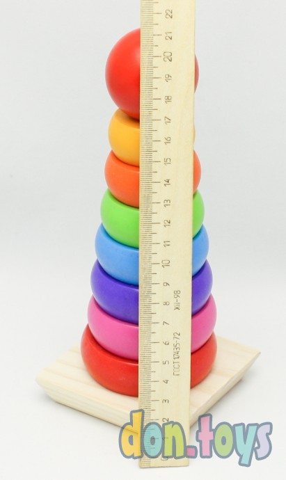 ​Деревянная игрушка Пирамидка 20,5 см, фото 2