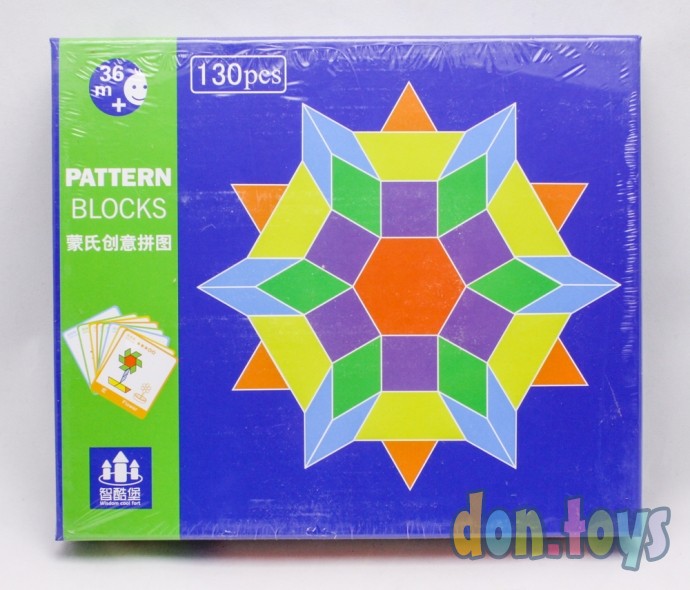 ​Логическая игра деревянные Шаблонные блоки, 130 дет., арт. 1030071, фото 1