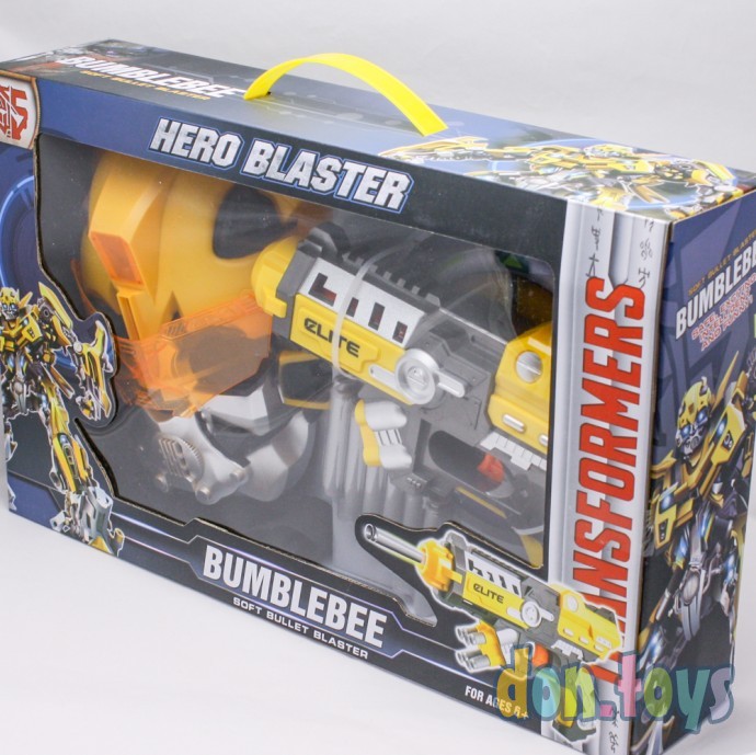 Игровой набор Bumblebee, пистолет с мягкими пулями и маска, арт.401, фото 5