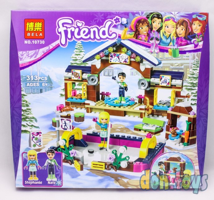 ​Конструктор Bela "Friends" (10730) Горнолыжный курорт: каток, 313 деталей - (Аналог Lego 41322), фото 1