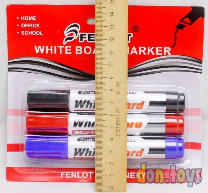 ​Набор маркеров для доски, 3 цвета, 3 мм, блистер, арт. 2393960, фото 3