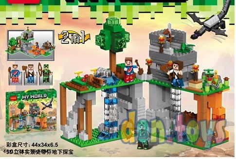 ​Конструктор Decool 819 аналог LEGO Minecraft / Майнкрафт "Таинственный остров", 453 деталей, фото 1