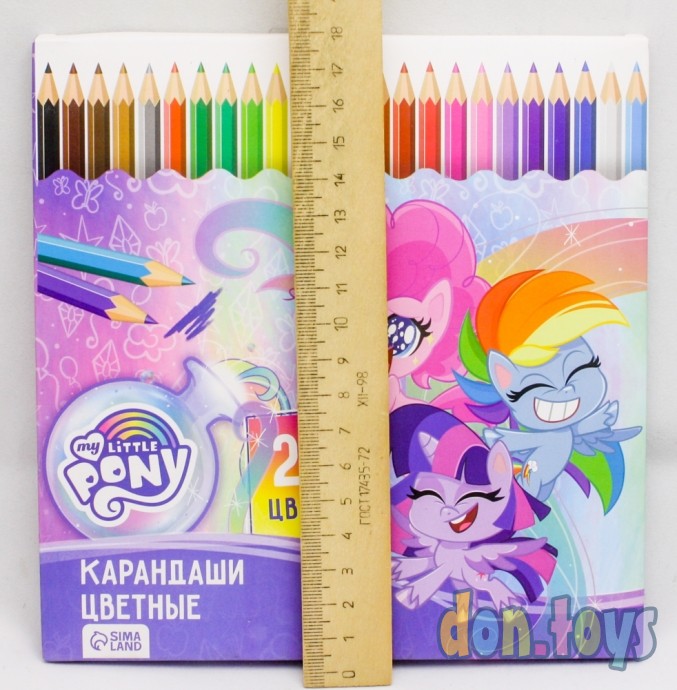 ​Карандаши 24 цвета "Пинки Пай" заточенные, шестигранные, My Little Pony, арт. 5276458 (лицензия), фото 3