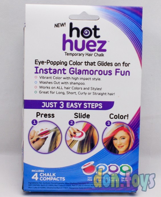 ​Мелки для волос Hot Huez, 4 шт. арт. 0053, фото 6