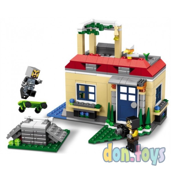 ​Конструктор Lele 33076 My World (аналог Lego Minecraft) «Дом 3 в 1», 366 деталей, фото 4