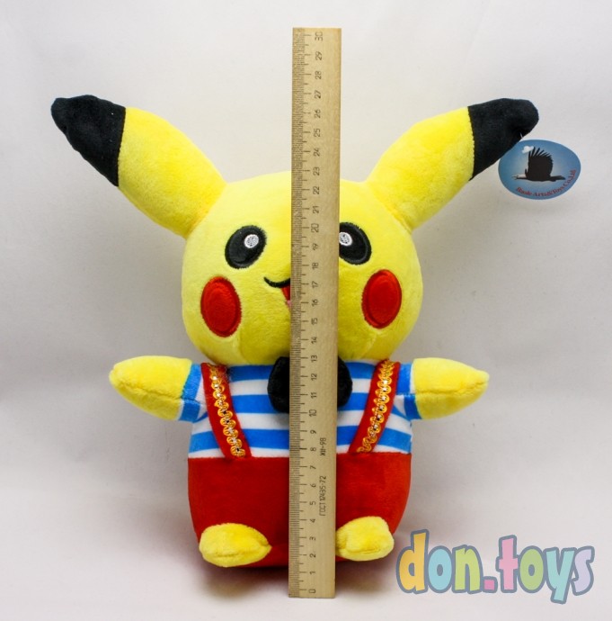 ​Мягкая игрушка Покемон Пикачу в комбинезоне, 26 см, фото 3