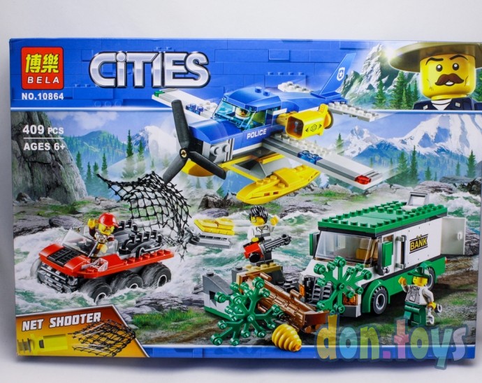 ​Конструктор Bela "Citles" 10864, Ограбление у горной речки, 409 деталей (аналог Lego City 60175), фото 8
