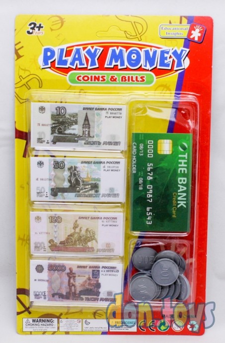 Набор игровых денег с картой (русский), арт. 929-061C, фото 1