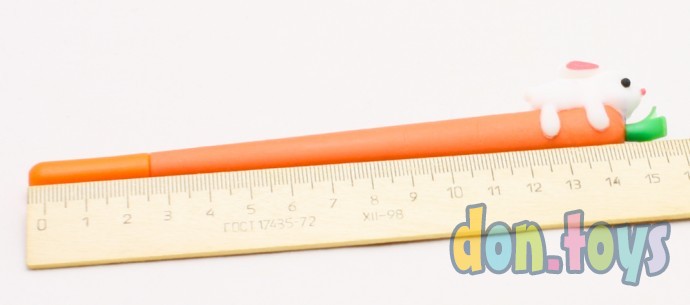 ​Ручка шариковая Морковка с зайчиком "CARROT" синяя, арт.M-7452-70, фото 4