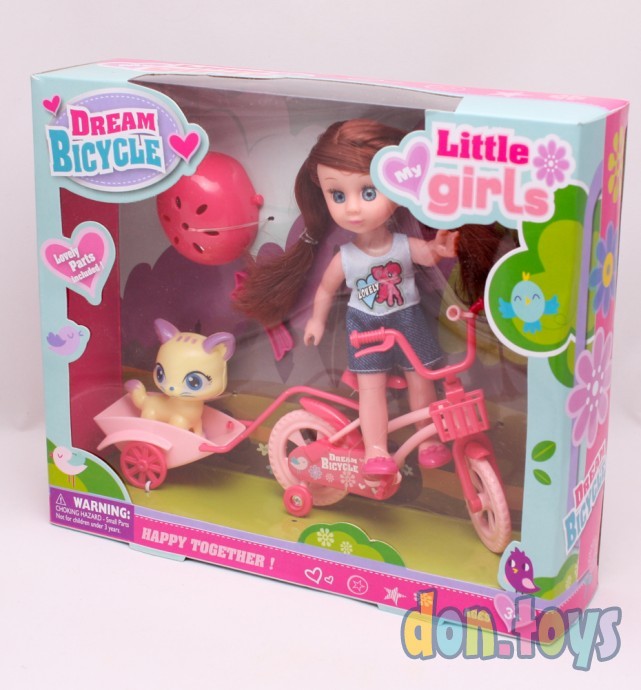 Кукла с велосипедом и аксессуарами, фото 2