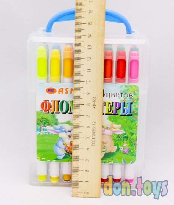 ​Фломастеры Asmar 24 цвета в пластиковом пенале, арт.AR-976-24, фото 3