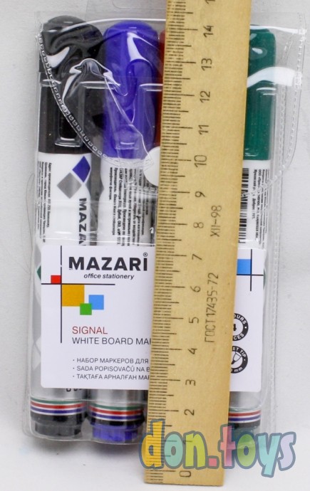 ​Набор маркеров для доски Mazari Signal, 4 цвета, 4.0 мм, арт. 2472377, фото 3